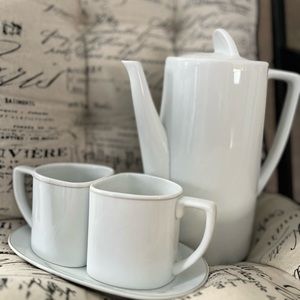 Unique two spout coffee MARLA DAWN pot set. Perfect wedding gift.